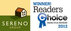 Sereno voted #1 in Santa Cruz Sentinel Reader's Choice Award 2012 - logo